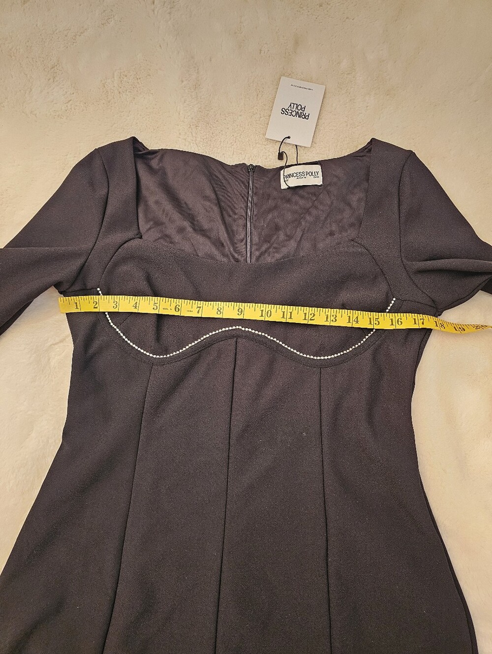 New Princess Polly Lunara Long Sleeve Mini Dress Size 12 - Picture 6 of 13
